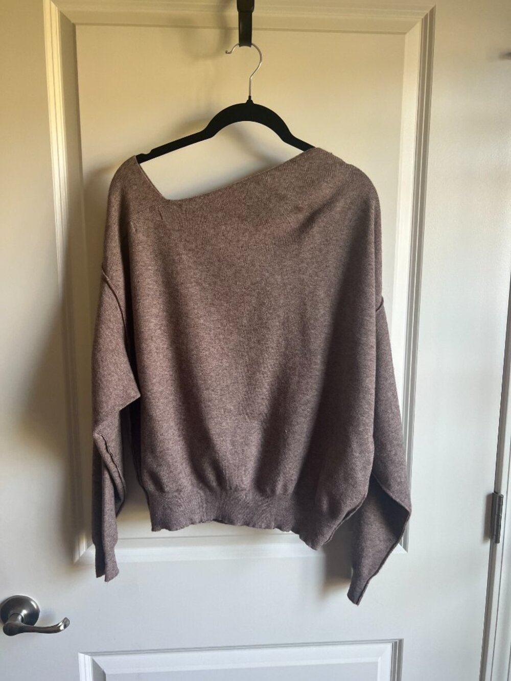 Bohme Asymmetrical Off-Shoulder Knit Sweater Top - Picture 2 of 3